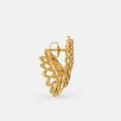 The Kalapi Feather Orange Peel Earrings - thumb 6