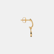 The Aarna Lock J Hoop Earrings - thumb 7