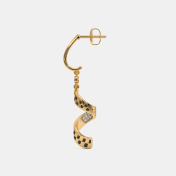 The Chessboard Dangle Hoop Earrings - thumb 5
