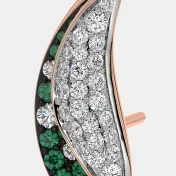 The Whispering Emerald Fold Stud Earrings - thumb 5