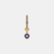 The Presidio Evil Eye Hoop Earrings - thumb 4