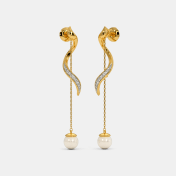 The Twirl Around Ribbon Dangler Earrings - thumb 1