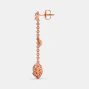 The Rosette Charm Long Drop Earrings - thumb 4