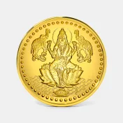 5 gram 24 KT Lakshmi Ji Gold Coin - thumb 1